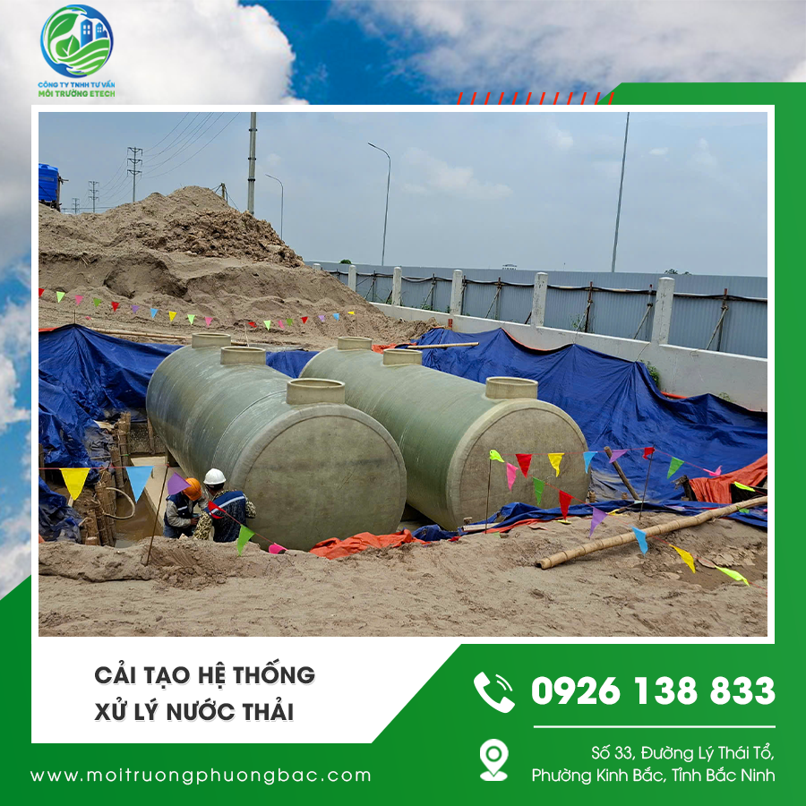 Công nhân tiến hành cải tạo hệ thống xử lý nước thải sinh hoạt tại khu dân cư Công nhân tiến hành cải tạo hệ thống xử lý nước thải sinh hoạt tại khu dân cư