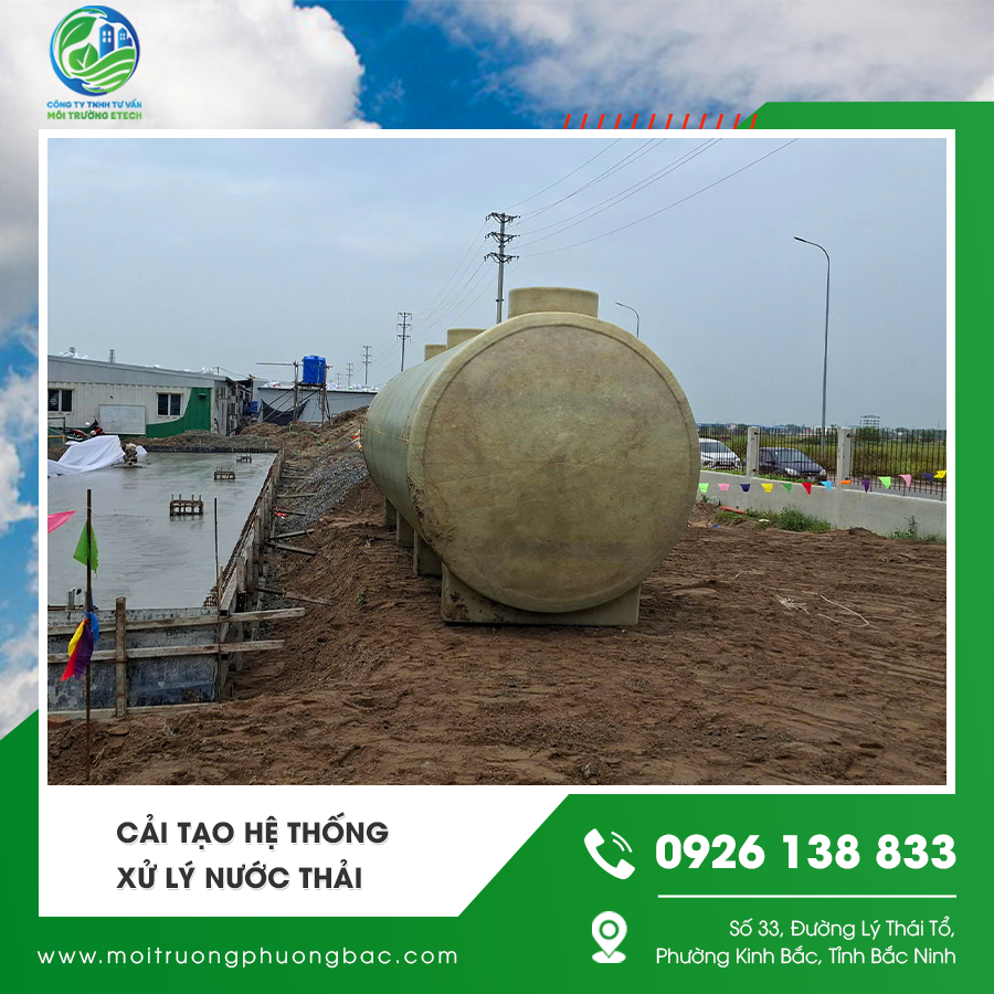 Hình ảnh đang chuẩn bị cải tạo hệ thống xử lý nước thải tại nhà máy Hình ảnh đang chuẩn bị cải tạo hệ thống xử lý nước thải tại nhà máy