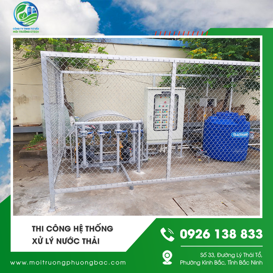 Thi công hệ thống xử lý nước thải công nghiệp với thiết bị hiện đại Thi công hệ thống xử lý nước thải công nghiệp với thiết bị hiện đại