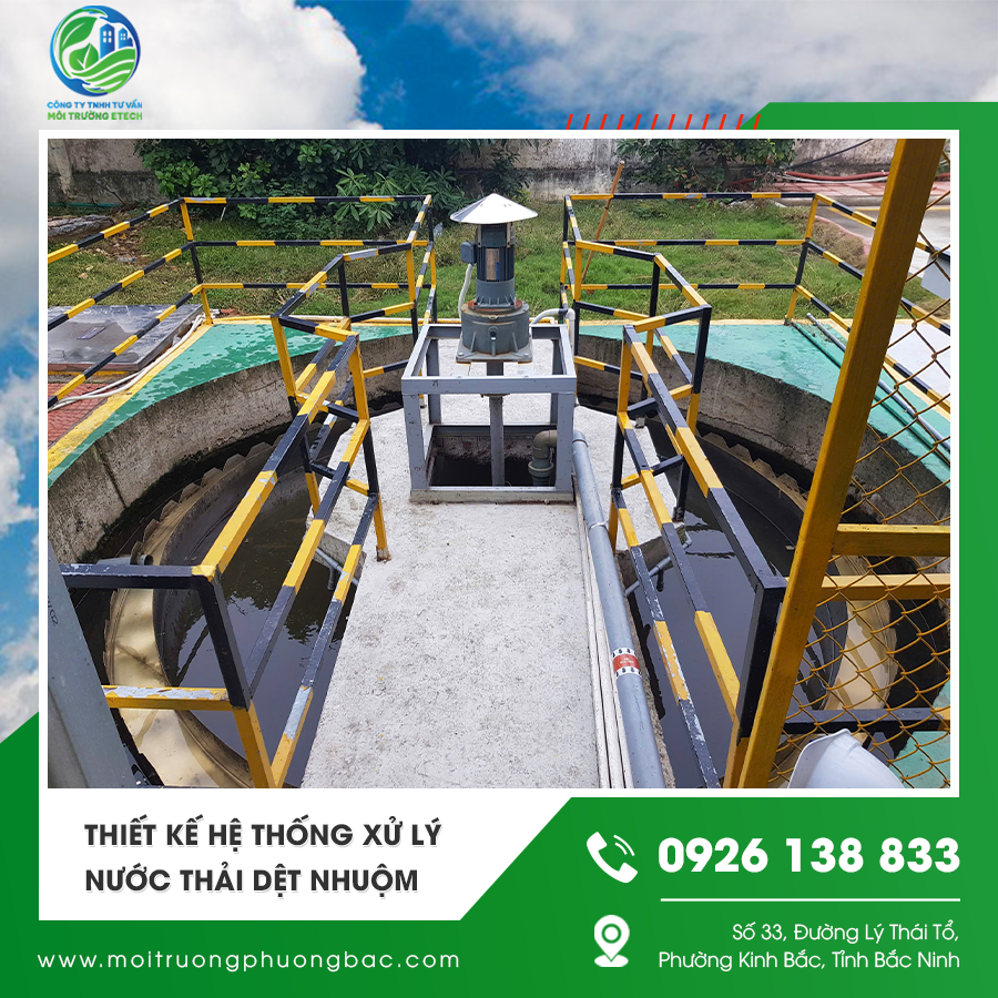 Thiết kế hệ thống xử lý nước thải dệt nhuộm cho nhà máy sản xuất vải. Thiết kế hệ thống xử lý nước thải dệt nhuộm cho nhà máy sản xuất vải.