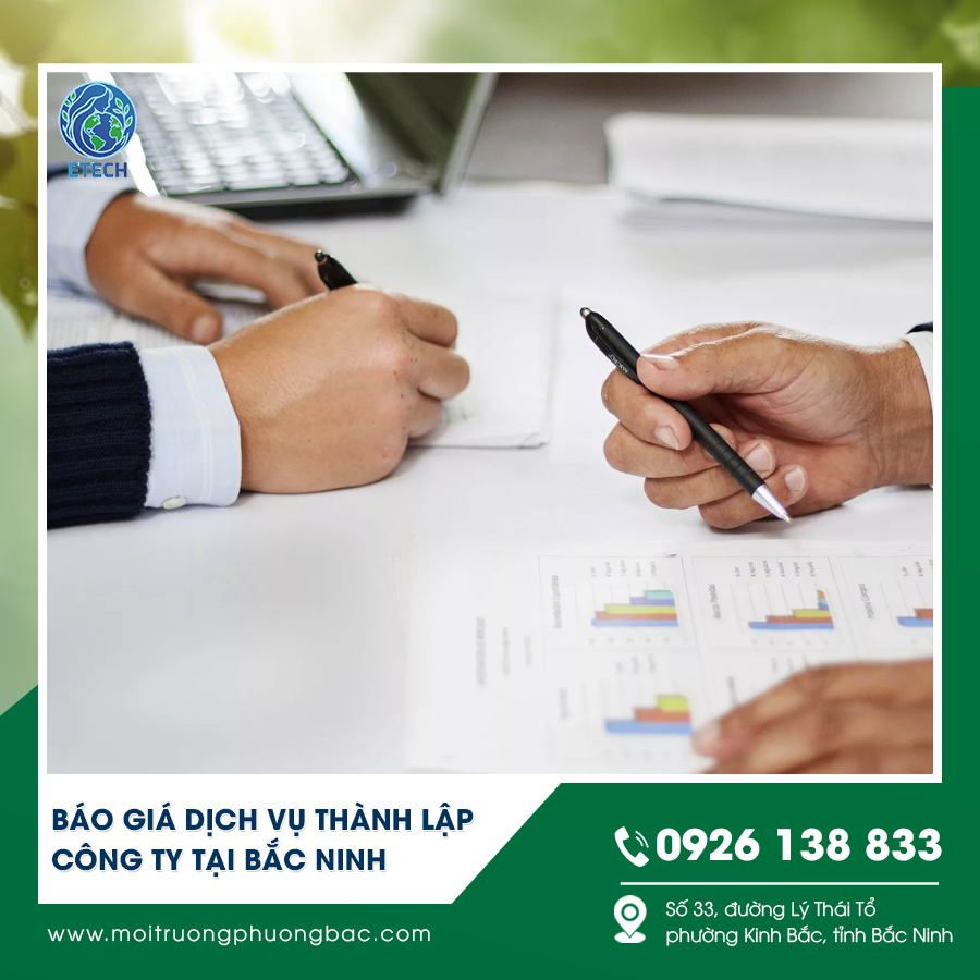 Báo giá dịch vụ thành lập công ty tại Bắc Ninh