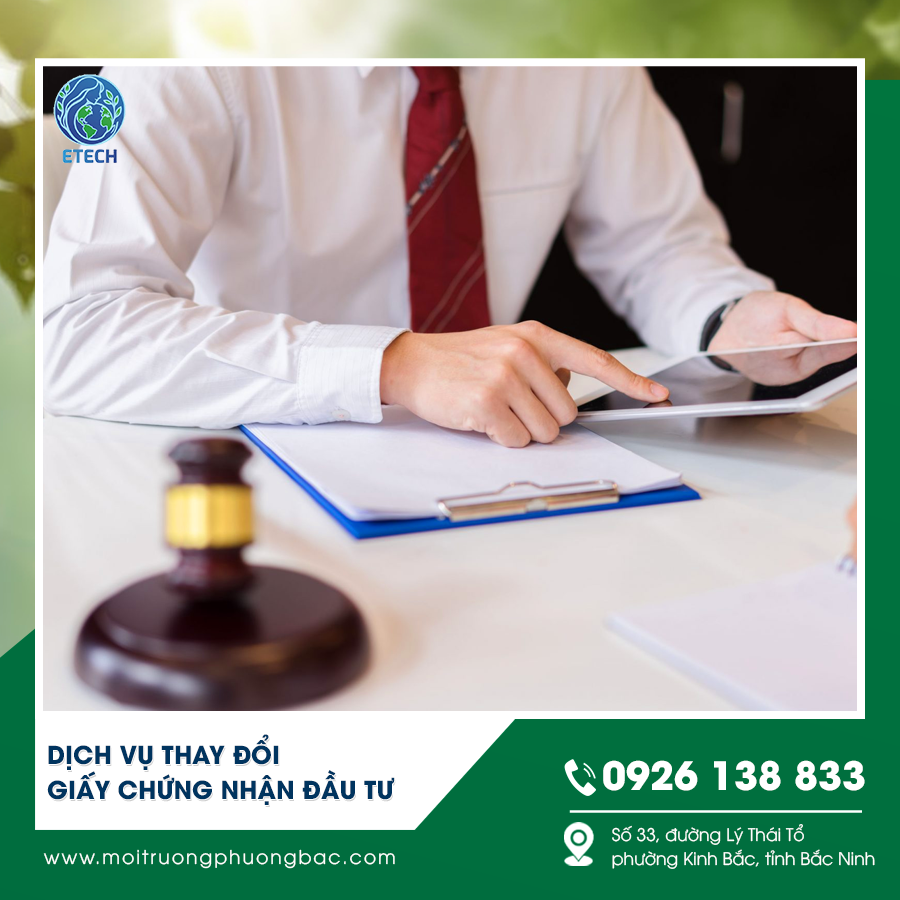 Dịch vụ thay đổi giấy chứng nhận đầu tư