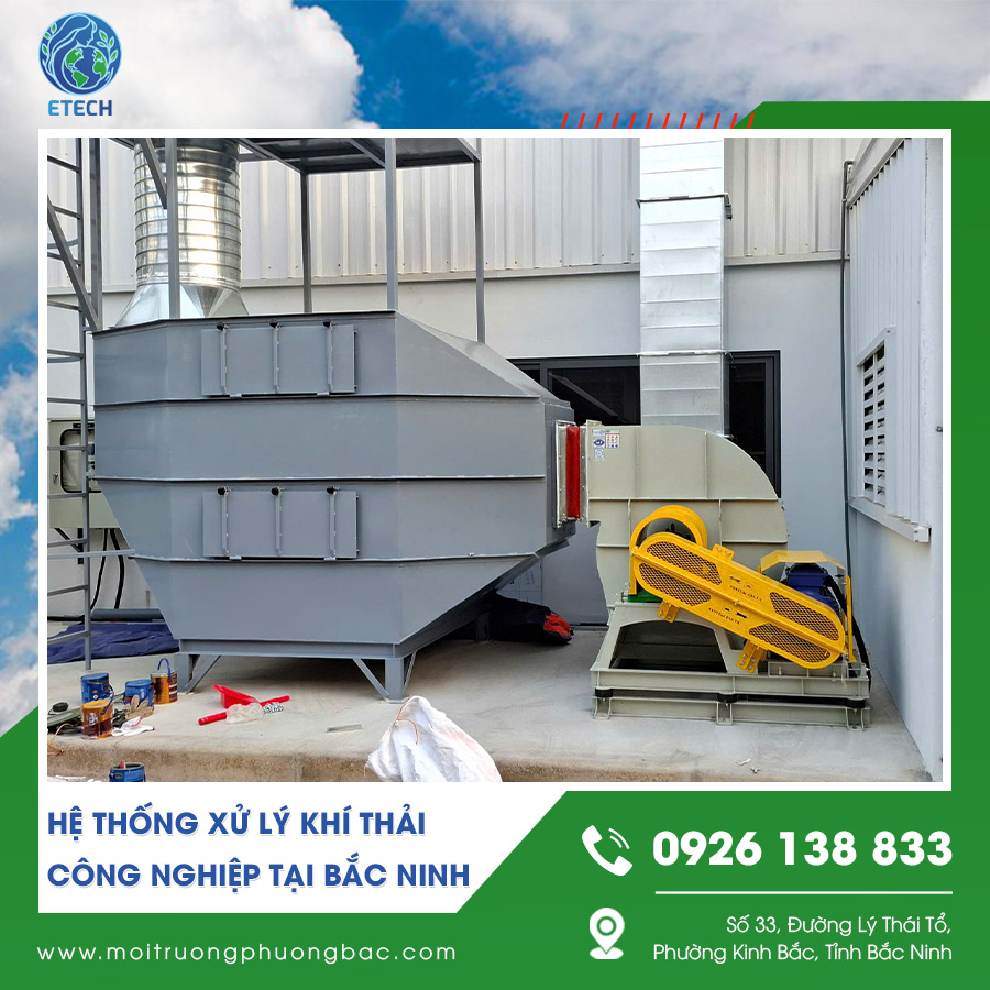 Cận cảnh hệ thống xử lý khí thải công nghiệp đang trong quá trình lắp đặt Cận cảnh hệ thống xử lý khí thải công nghiệp đang trong quá trình lắp đặt