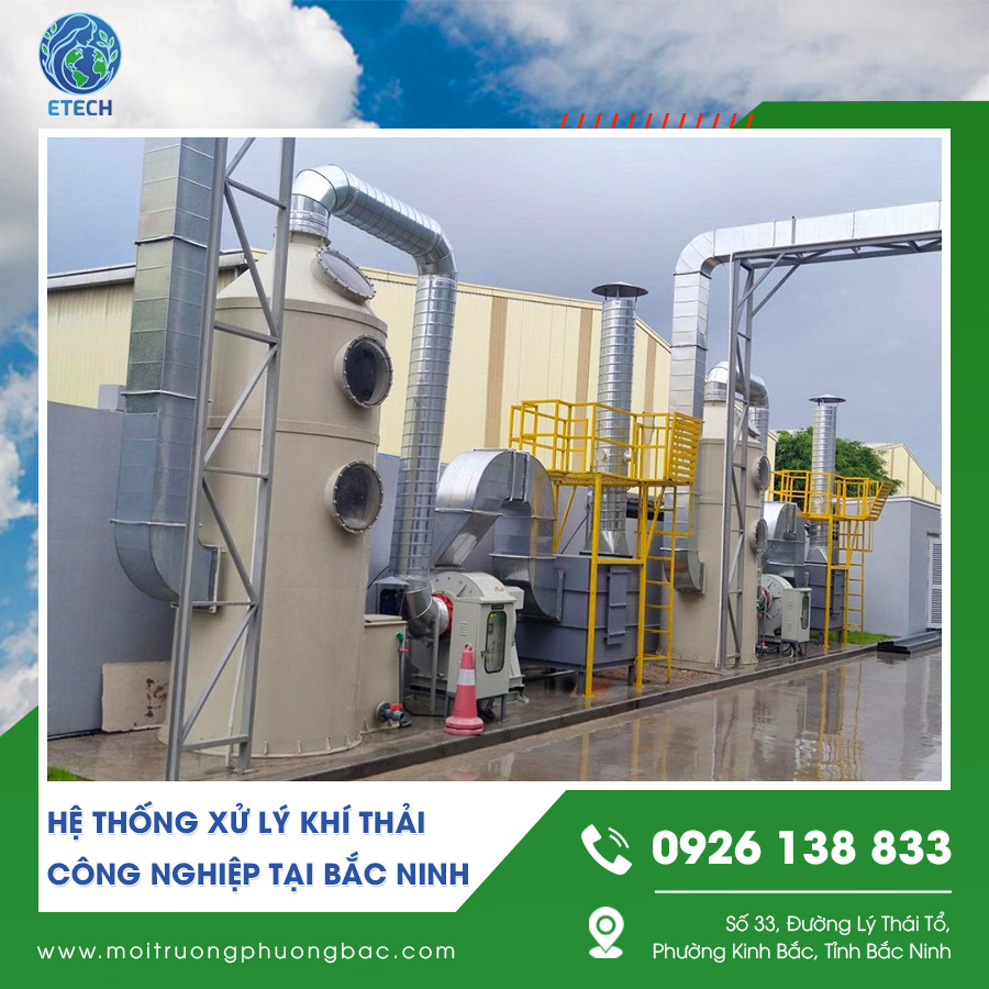 Hệ thống xử lý khí thải công nghiệp đang vận hành Hệ thống xử lý khí thải công nghiệp đang vận hành