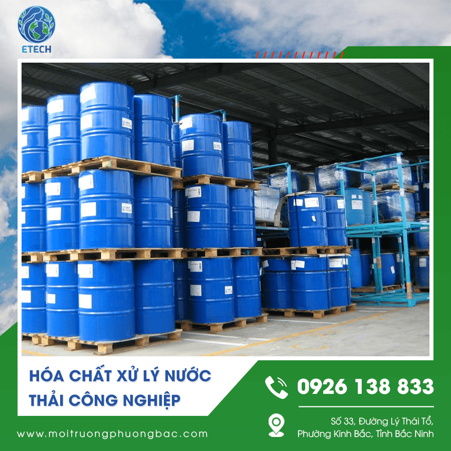 Hóa chất xử lý nước thải công nghiệp được bảo quản và đóng gói theo tiêu chuẩn an toàn Hóa chất xử lý nước thải công nghiệp được bảo quản và đóng gói theo tiêu chuẩn an toàn