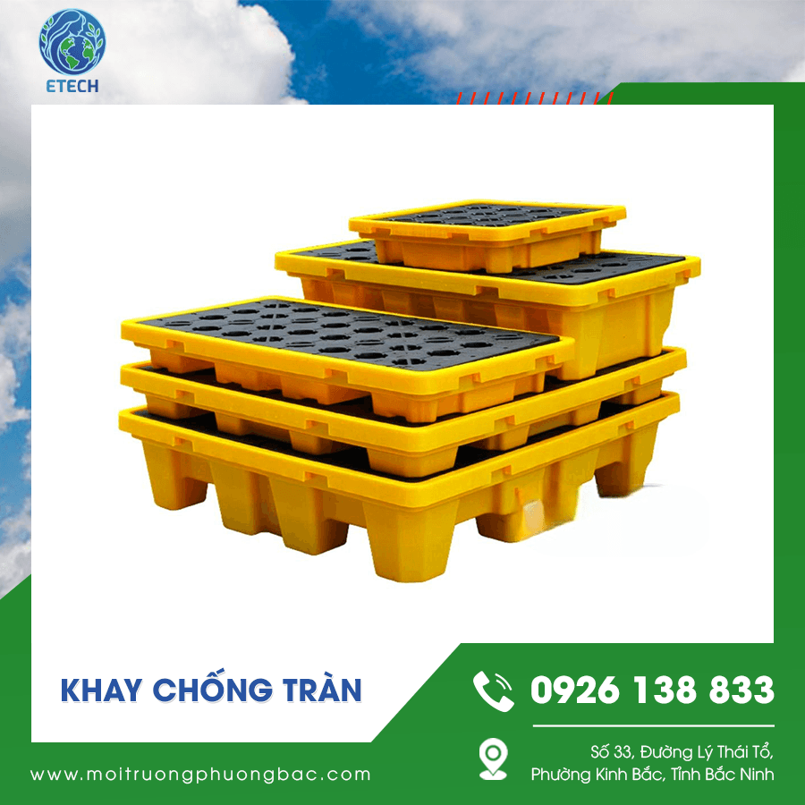 Khay chống tràn với kết cấu liền khối, bề mặt chắc chắn Khay chống tràn với kết cấu liền khối, bề mặt chắc chắn