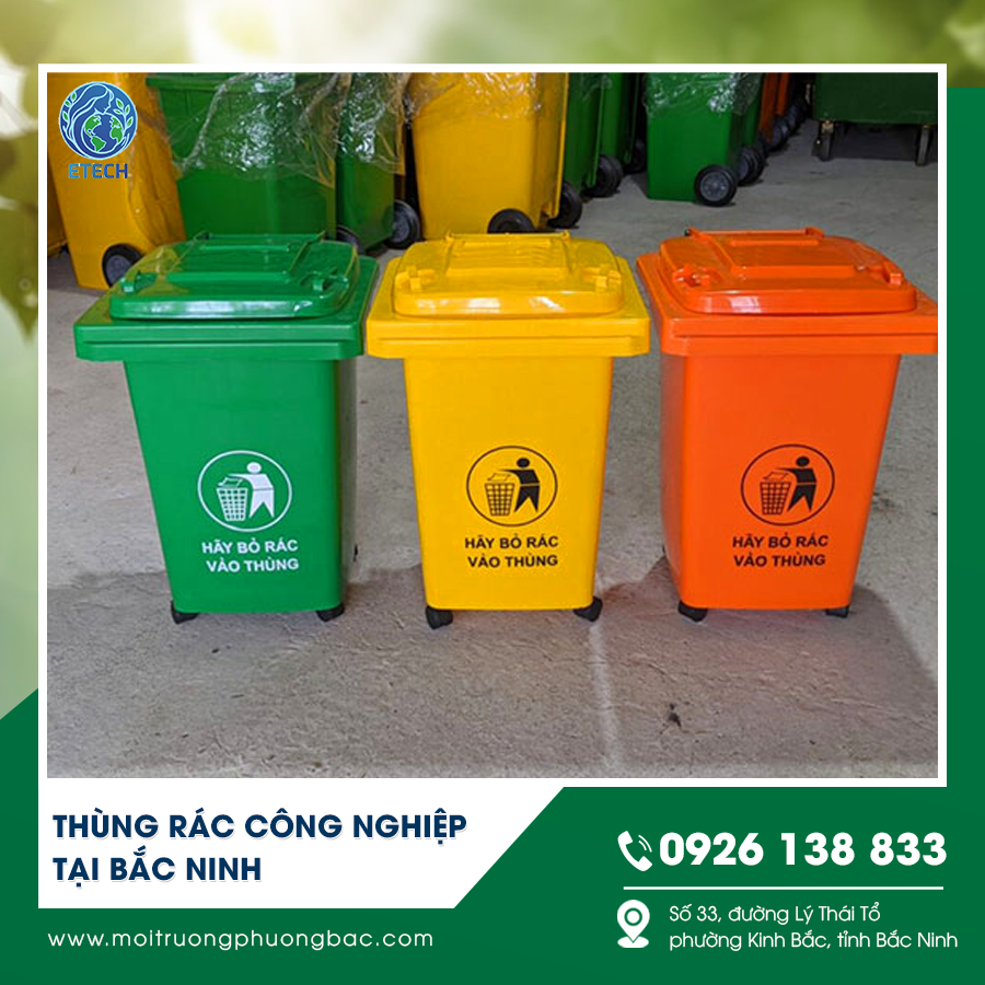 Các dòng thùng rác công nghiệp tại Bắc Ninh mà Etech cung cấp