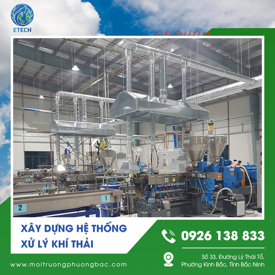 Hệ thống xử lý khí thải với thiết bị lọc và thu gom hiện đại Hệ thống xử lý khí thải với thiết bị lọc và thu gom hiện đại