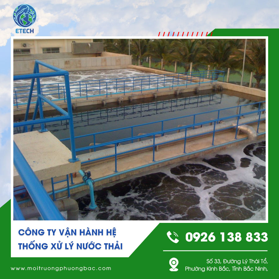 Hệ thống xử lý nước thải được vận hành Hệ thống xử lý nước thải được vận hành