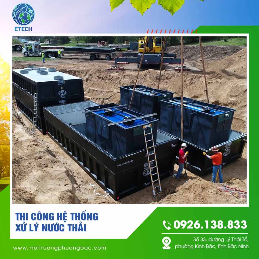 Thi công hệ thống xử lý nước thải