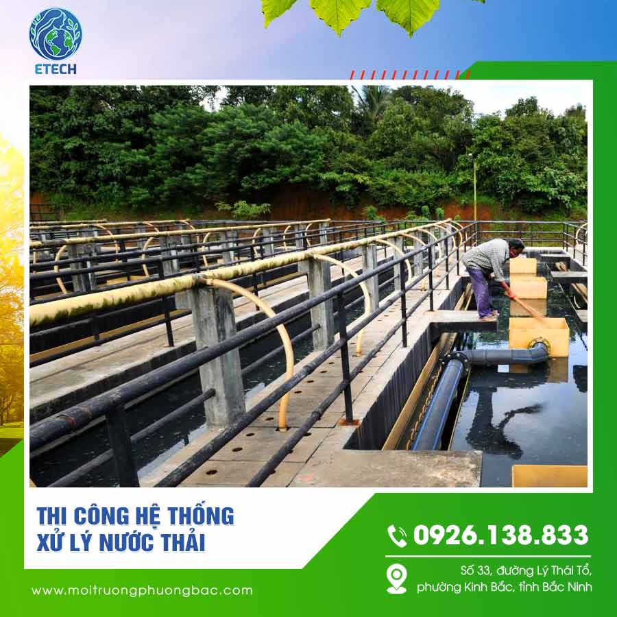 Thi công hệ thống xử lý nước thải