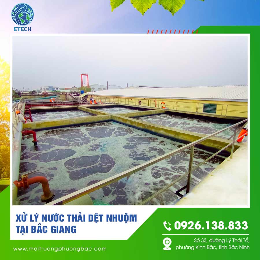Xử lý nước thải dệt nhuộm tại Bắc Giang