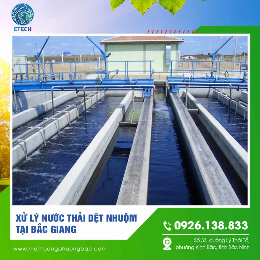 Xử lý nước thải dệt nhuộm tại Bắc Giang